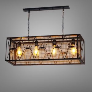 Đèn thả decor – phong cách retro, thiết kế khung lưới ngang độc đáo TDC-98