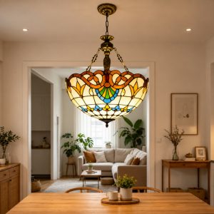 Đèn thả decor – phong cách Tiffany – thủy tinh màu cao cấp TDC-11