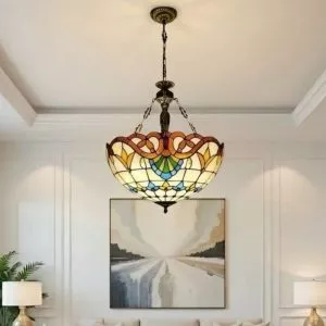 Đèn thả decor – phong cách Tiffany – thủy tinh màu cao cấp TTF-5053
