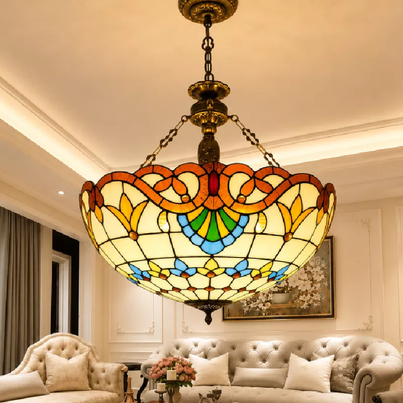 Đèn thả decor - phong cách Tiffany - thủy tinh màu cao cấp TTF-5053