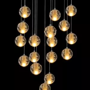 Đèn thả decor quả cầu pha lê giọt nước TDC-02