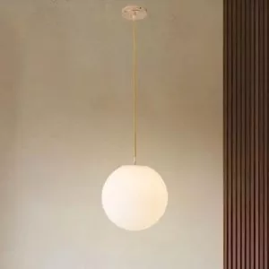 Đèn thả hình quả cầu thủy tinh đục TDC-301