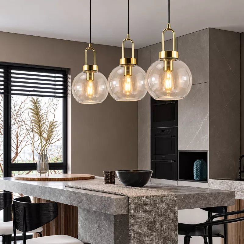 Đèn thả decor - quả cầu thủy tinh thiết kế TDC-703 - Hình ảnh 5