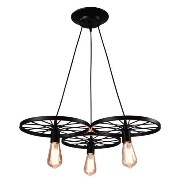 Đèn thả decor - thiết kế 3 bánh xe kim loại giá rẻ  TDC-59