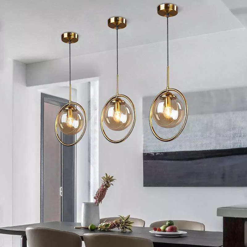 Đèn thả decor - thiết kế khung kim loại phối chao tinh nghệ thuật TDC-86