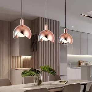 Đèn thả decor – thiết kế kim loại phối thủy tinh hiện đại TDC-1189