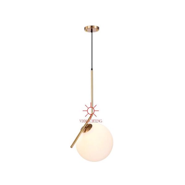 Đèn thả decor - thiết kế moonlight,  khung kim loại si vàng đồng cao cấp TDC-81