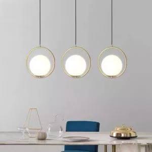Đèn thả decor – thiết kế moonlight, khung kim loại si vàng đồng cao cấp TDC-85