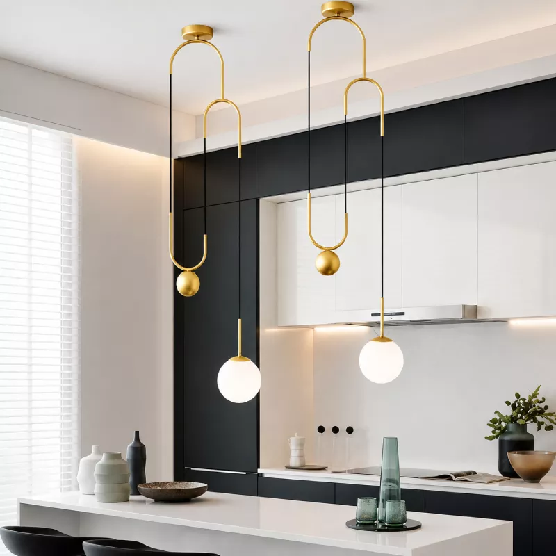 Đèn thả decor - thiết kế Moonlight treo đứng nghệ thuật TDC-1160
