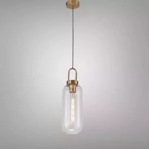 Đèn thả decor – thủy tinh màu trong, thiết kế hình trụ TDC-703B