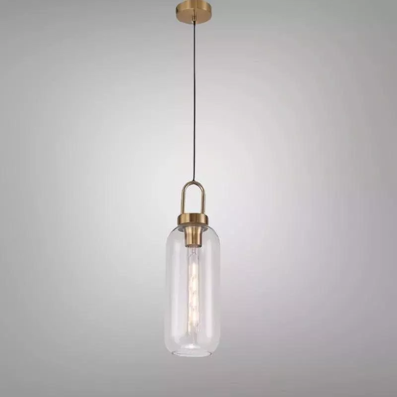 Đèn thả decor - thủy tinh màu trong, thiết kế hình trụ TDC-703B - Hình ảnh 2