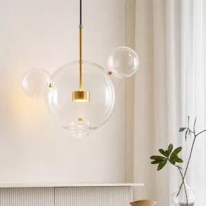 Đèn thả decor – thủy tinh thiết kế hình bọt biển TDC-105