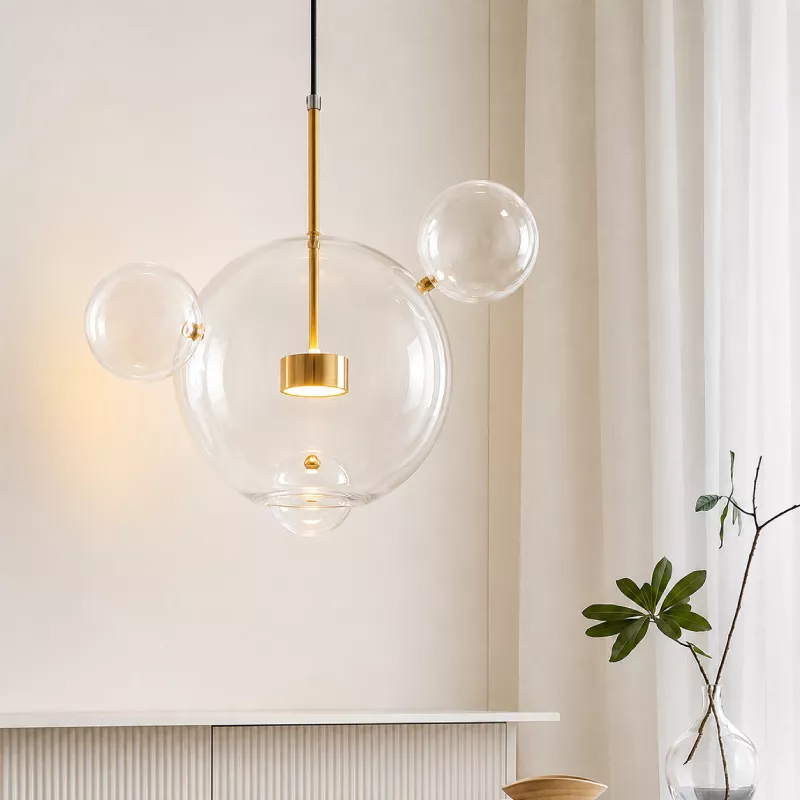 Đèn thả decor - thủy tinh thiết kế hình bọt biển TDC-105