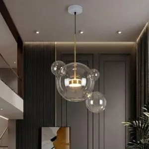 Đèn thả decor – thủy tinh thiết kế hình bọt biển TDC-105