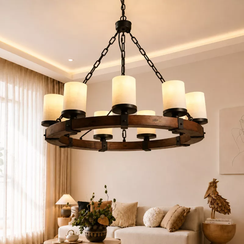 Đèn thả gỗ phong cách Bắc Âu TDC-1034