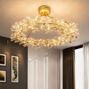 Đèn thả hiện đại phòng khách-bàn ăn, thiết kế vòng hoa phale cao cấp DT-40