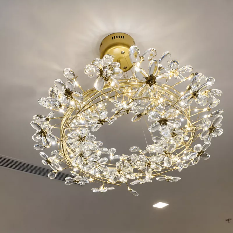 Đèn thả hiện đại phòng khách-bàn ăn, thiết kế vòng hoa phale cao cấp DT-40 - Hình ảnh 5