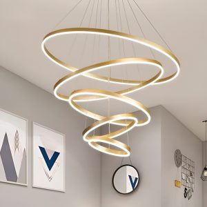 Đèn thả hiện đại – thiết kế thả 5 vòng Led cao cấp DT-49