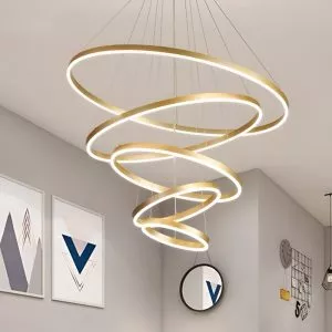 Đèn thả hiện đại – thiết kế thả 5 vòng Led cao cấp DT-49