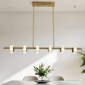 Đèn thả hiện đại – thiết kế thả ngang, vòng đá phale cao cấp DT-43