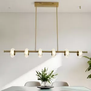 Đèn thả hiện đại – thiết kế thả ngang, vòng đá phale cao cấp DT-43