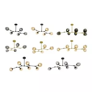 Đèn thả kiểu ngang, 5 chao thủy tinh nghệ thuật DT-71