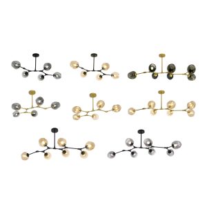 Đèn thả kiểu ngang, thiết kế chao thủy tinh nghệ thuật DT-71