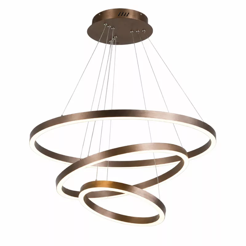 Đèn thả LED 3 vòng mika màu Cafe DT-02 - Hình ảnh 2
