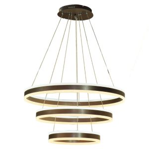 Đèn thả LED hiện đại 3 vòng sơn đen DT-53