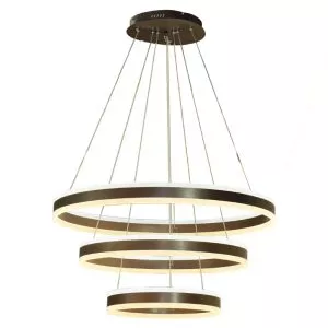 Đèn thả LED hiện đại 3 vòng sơn đen DT-53