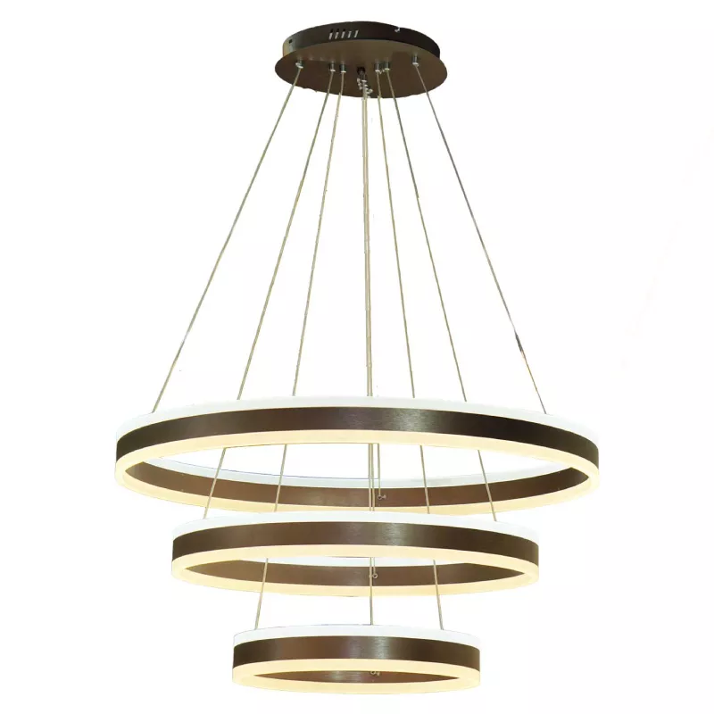 Đèn thả LED hiện đại 3 vòng sơn đen DT-53 - Hình ảnh 2