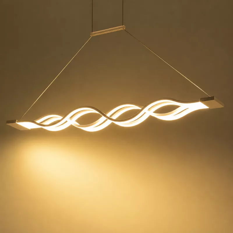 Đèn thả LED, thanh ngang, kiểu gợn sóng nghệ thuật DT-55 - Hình ảnh 8