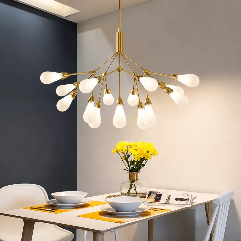 Đèn thả nghệ thuật Hera dáng lá thủy tinh cao cấp TDC-244