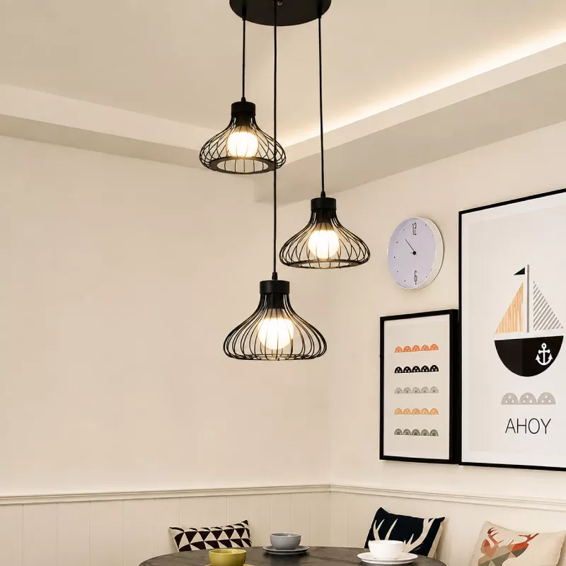 Đèn thả nhà bếp - bàn ăn, thả chụp sắt TDC-21 - Hình ảnh 4