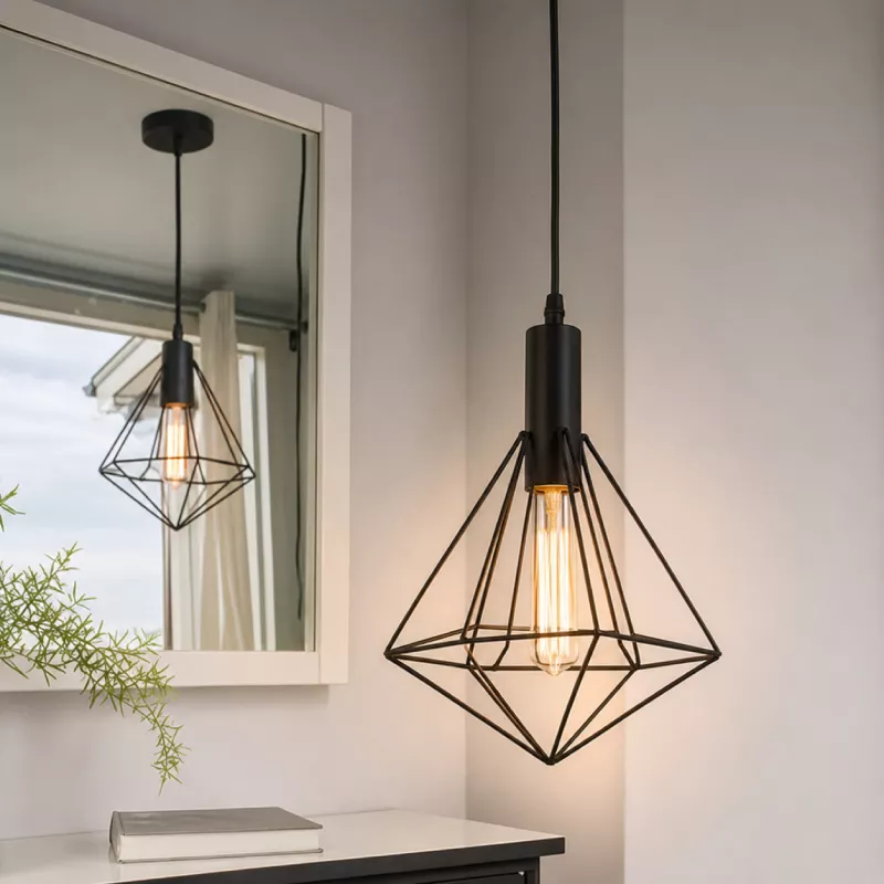 Đèn thả nhà bếp-bàn ăn, thả chụp sắt TDC-46 - Hình ảnh 6
