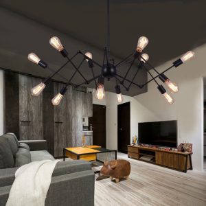 Đèn thả nhện 12 tay đứng TDC-119