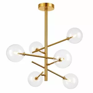Đèn thả phong cách Bắc Âu, 6 chao thủy tinh DT-56