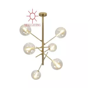 Đèn Thả Phong cách Bắc Âu, 6 Chao Thủy Tinh TDC-1195