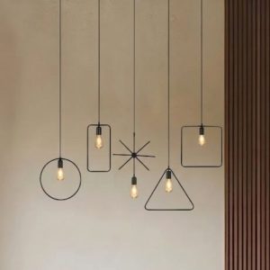 Đèn thả sắt hình học giá rẻ TDC-03