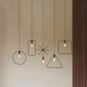 Đèn thả sắt hình học giá rẻ TDC-03
