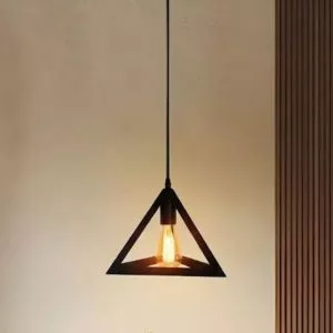 Đèn thả sắt hình khối tam giác TDC-01