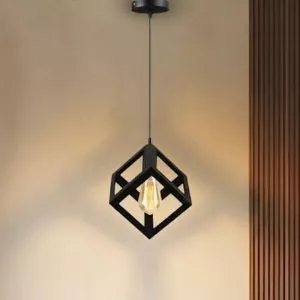 Đèn thả sắt giá rẻ, hình khối vuông TDC-04