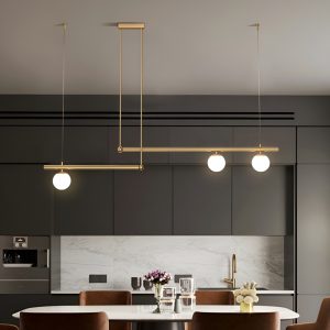 Đèn thả thanh ngang-3 bóng, phong cách Bắc Âu DT-75