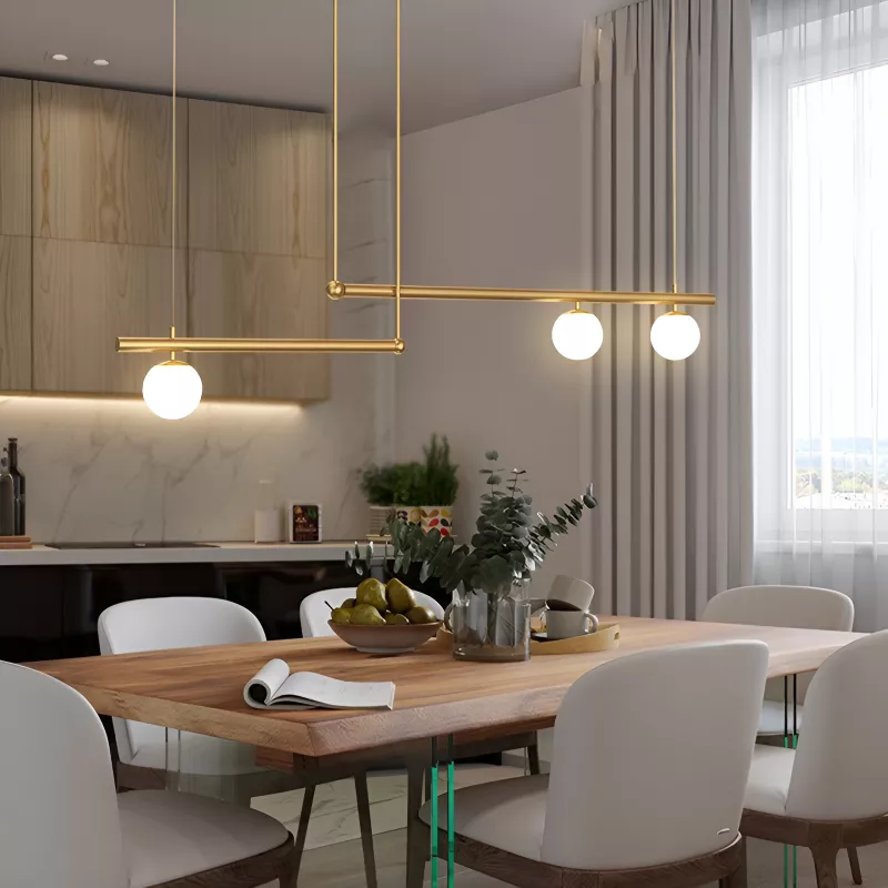 Đèn thả thanh ngang-3 bóng, phong cách Bắc Âu DT-75 - Hình ảnh 5