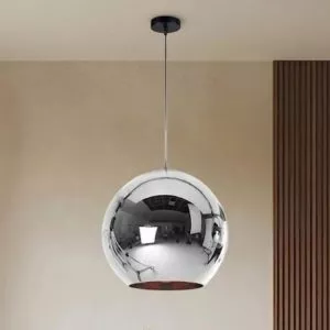 Đèn thả thủy tinh màu bạc hở TDC-27B