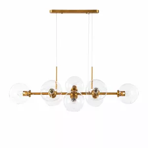 Đèn thả thủy tinh ngang 8 chao DT-54