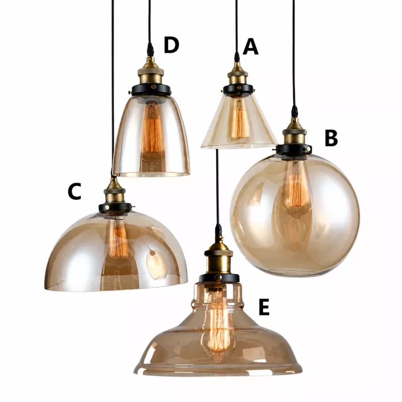 Đèn thả thủy tinh màu Trà TDC-36 - Hình ảnh 4