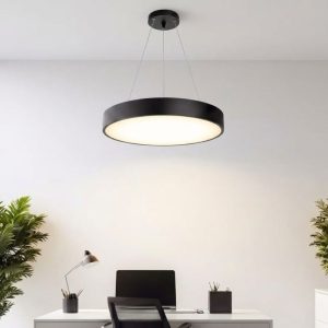 Đèn thả văn phòng dạng tròn kín 50cm 3 chế độ sáng TVP-1106