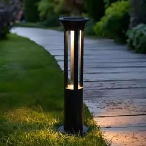 Đèn trụ đứng sân vườn, hành lang năng lượng mặt trời cao cấp DT-27