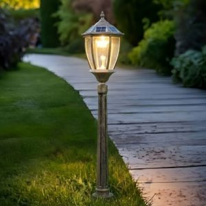 Đèn trụ đứng sân vườn, hành lang năng lượng mặt trời, thiết kế cổ điển DT-17